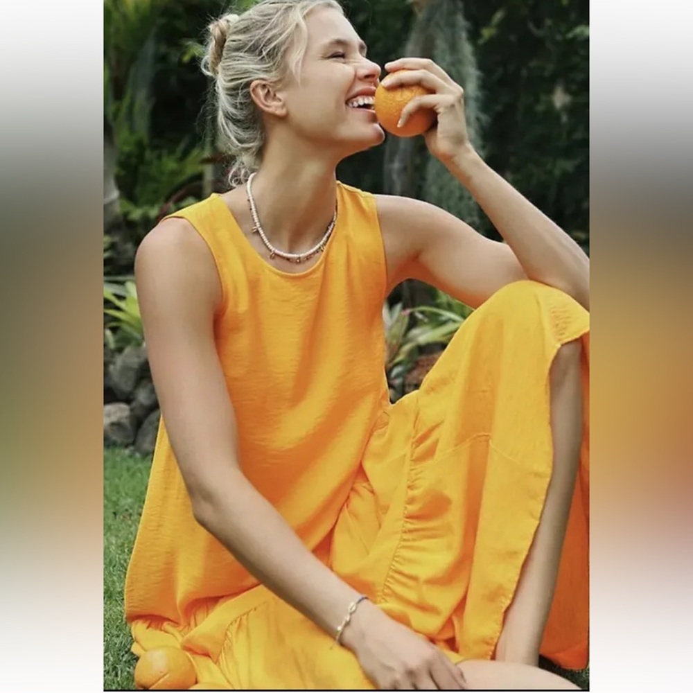 Anthropologie Maeve tiered maxi dress small
